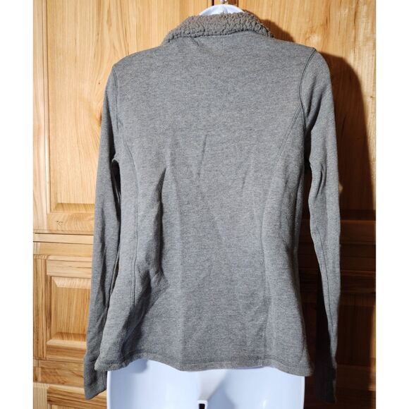 Maurices Asymmetrical Zip Top – Women’s Medium – Sherpa Collar – Gray - Picture 2 of 6